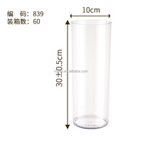 Porte-bougie factice, coupe à bougie flottante, colonne transparente, vase à bougie LED pour la décoration de mariage et de fête
