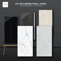 Carrelage mural SPC de luxe à pose rapide, beige travertin, alternative aux carreaux de céramique