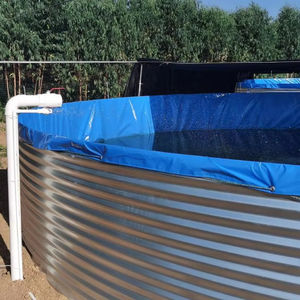 Vente en gros de grands réservoirs d'élevage de poissons en acier galvanisé pour l'extérieur, technologie RAS, capacité de 1000L à 500000L pour l'élevage de poissons et de crevettes - Product Image 1