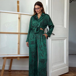 Pyjama de luxe imprimé SMOOTH pour l'automne et l'hiver, ensemble deux pièces à manches longues et pantalon, peut être porté à l'extérieur ou à <span class=keywords><strong>la</strong></span> <span class=keywords><strong>maison</strong></span> - Product Image 2