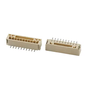 Conector de estilo engarzado de paso de 1,25mm 2-15P Vertical 180 grados SMD conector de cable oblea con bloqueo