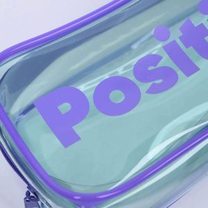 Bolsa de Maquillaje de PVC Impermeable Personalizada, Estuche Transparente para Lápices de PVC, Bolsa con Cierre para Artículos de Papelería - Product Image 5