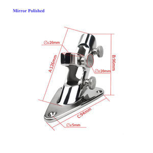 Marine 316 Stainless Steel Flag Pole Bracket, <b>Yacht</b> Base, Fiberglass Antenna Mount, <b>Yacht</b> Marine Hardware Accessories - Product Image 2