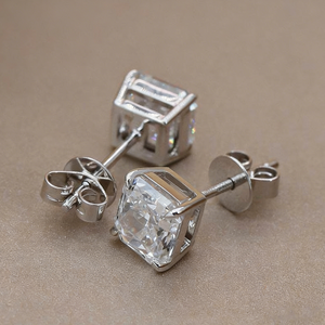 SGARIT - Pendientes <span class=keywords><strong>de</strong></span> <span class=keywords><strong>Aro</strong></span> con Diamantes Cultivados en Laboratorio, Corte Princesa, Certificado IGI, 0.5 ct, 0.7 ct, 1 ct, 2 Quilates, <span class=keywords><strong>Oro</strong></span> <span class=keywords><strong>de</strong></span> 18 Quilates, Venta al por Mayor - Product Image 4