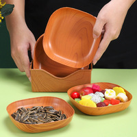 Assiette rétro en plastique pour restes et os, pour table à manger domestique, idéale pour collations, fruits secs et os