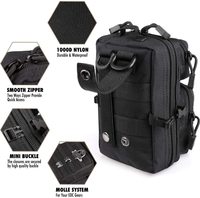 Pochette tactique Molle mini avec bandoulière détachable, en polyester imperméable, accessoire d'extérieur