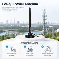 Antenne IoT LoRa LPWAN à base magnétique 433 MHz avec câble RG58 pour connecteur N, gain de 30 dBi