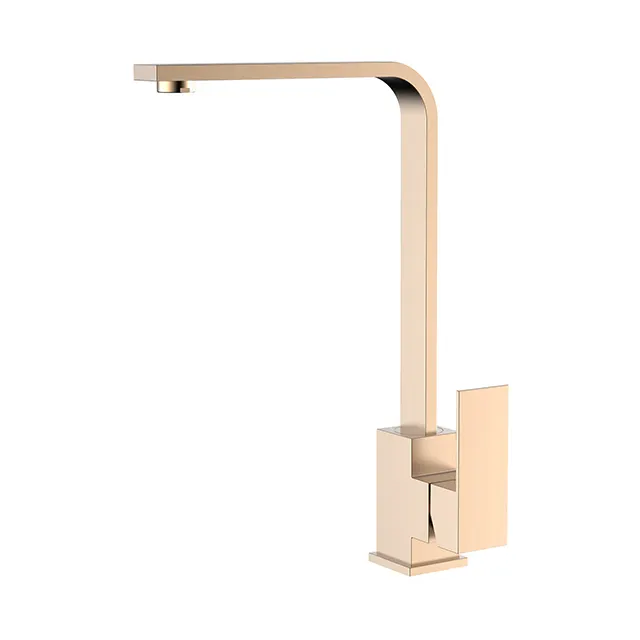 Thép không gỉ Rose Gold phòng tắm nghiêng vuông chìm Mixer tap SUS304 thép không gỉ Rose Gold Vòi Nước Nhà Bếp