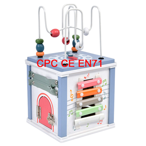Caja de Actividades Montessori 0-3 Años, Juguetes Sensoriales para Niños Pequeños, Reloj de Formas, Laberinto de Cuentas, Piano, Atrapa Gusanos, Juguetes Educativos STEM Seguros - Product Image 2