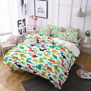 Aoyatex Polyester Trẻ Em Phim Hoạt Hình Khủng Long Bộ Đồ Giường Đặt Dễ Thương In Bộ Đồ Giường Đặt - Product Image 5