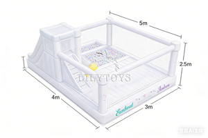 Casa <span class=keywords><strong>de</strong></span> Brinco Inflable <span class=keywords><strong>de</strong></span> 5x4m con Tobogán y Piscina <span class=keywords><strong>de</strong></span> Pelotas, Brincolín <span class=keywords><strong>para</strong></span> <span class=keywords><strong>Fiestas</strong></span> Infantiles, Logotipo Personalizado Disponible - Product Image 6