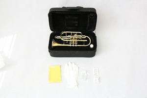 <span class=keywords><strong>Corneta</strong></span> de Latón Amarillo Lacado en Oro, <span class=keywords><strong>Precio</strong></span> Económico, Venta al por Mayor de Fábrica, con Estuche - Product Image 5