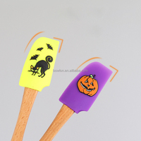 Spatule en silicone à motif Halloween pour crème et pâtisserie, outils de cuisine pour racler et préparer