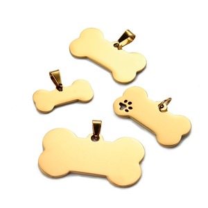 Disque d'identification pour animaux de compagnie en acier inoxydable en forme d'os, vente en gros |   Pendentif Breloque Nom d'Animal de Compagnie Chat Chien pour Collier et Bijoux - Product Image 2