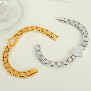 Heart Shape Roman Numeral <b>Bracelet</b> Gold Plated Women's Jewelry Gift Fashion Cuff <b>Bracelets</b> - Product Image 3