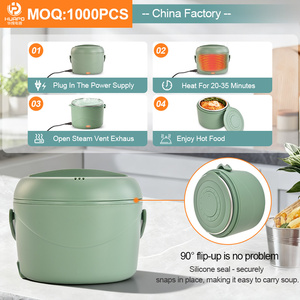 Lonchera Eléctrica Portátil Redonda de Acero Inoxidable con Calefacción para Alimentos, 110v/220v/12v/24v - Product Image 4