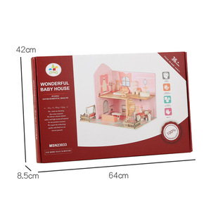 Bambini fai da te Mini camera da letto in legno modello di mobili giocattolo per <span class=keywords><strong>la</strong></span> piccola <span class=keywords><strong>casa</strong></span> <span class=keywords><strong>del</strong></span> bambino gioco di ruolo per <span class=keywords><strong>la</strong></span> <span class=keywords><strong>casa</strong></span> delle bambole Villa Playhouse a - Product Image 6
