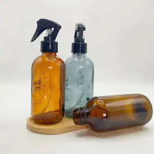 新设计模具250毫升500毫升1000毫升需要透明洗发水液体皂液分配器乳液玻璃瓶带喷雾泵