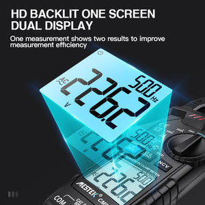 Pinza amperimétrica digital, A multímetro de 200, corriente CA CC, <span class=keywords><strong>volt</strong></span>ímetro de corriente de coche, probador de temperatura de capacitancia, pinza amperimétrica CE - Product Image 4