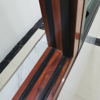 Haute sécurité ouragan impact aluminium grandes fenêtres coulissantes double couche verre épaissi maison fenêtre coulissante