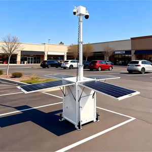 Tour de vidéosurveillance mobile à déploiement rapide, design cubique, IP65, avec mât de 6 m pour la sécurité des sites temporaires - Product Image 4