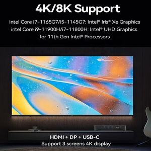 Mini PC de bureau, processeur Core I7 10870H, 16 threads, prise en charge de l'affichage HD DP, compatible avec Windows 7/8/10, petit ordinateur de bureau pour jeux, X57, très compact - Product Image 3