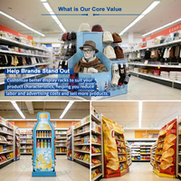 Étagères de présentation de marchandises sur pied pour magasin de détail, supermarché, pour vin, eau en bouteille, boissons, bière, café