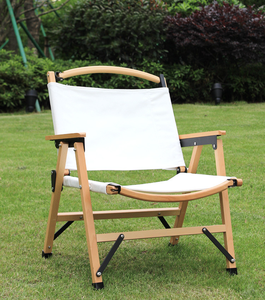 Chaise pliante légère d'extérieur, portable, en bois courbé, pour plage, pique-nique, camping, pelouse, pêche - Product Image 1
