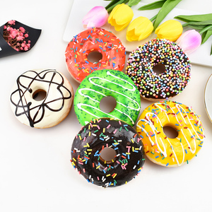 Modern Mini Donut Bread <b>Squishy</b> Toy Soft PU Slow Rising Simulation <b>Food</b> Fridge Magnet Portable Bag Pendant for Children Gift - Product Image 5