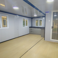 Rumah Kontainer Ekspansiabel Prefab Tiny Home Desain Kayu Dua Sayap Rumah Modular Portabel Langsung dari Pabrik