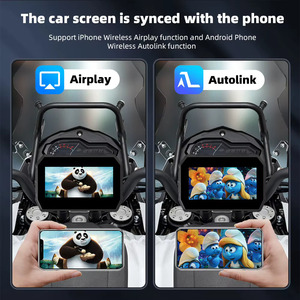 Navegador GPS portátil para motocicleta con CarPlay, Android Auto, Airplay, Autolink, resistente al agua IP67, pantalla IPS de 5 pulgadas 2.5D y mapa mundial. - Product Image 5