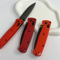 Couteau de camping pliant 535 avec manche G10 coloré et texture antidérapante, option OEM, 20,8 cm, bouton de pouce, cadeau EDC pour usage extérieur