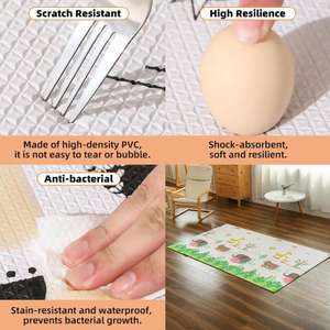 <span class=keywords><strong>Tapis</strong></span> d'éveil pliable en PVC personnalisé pour enfants, <span class=keywords><strong>tapis</strong></span> <span class=keywords><strong>de</strong></span> jeu écologique en mousse <span class=keywords><strong>de</strong></span> résine pour la maison, vente en gros - Product Image 2