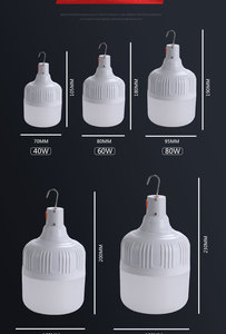 Bombilla LED Recargable por USB, Lámpara de Camping con 5 Modos de Iluminación, Lámpara de Trabajo Colgante para Tienda de Campaña, Bombilla de Emergencia Portátil para Jardín y Exteriores, 20W - Product Image 2