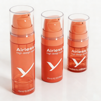 Flacon pompe sans air en PP prêt pour le voyage, 5 ml, 10 ml, 15 ml, pour crème, lotion, gel pour les yeux, crème solaire, crème de nuit, lotion pour les mains
