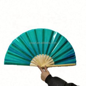 Abanico Plegable Holográfico de PVC Iridiscente Grande, Abanico de Mano de Bambú Pintado para Decoración de Fiestas de Baile, Regalo Promocional 2024, Disponible en Stock - Product Image 3