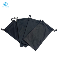 Pochette à cordon en microfibre pour lunettes, sac de rangement souple pour lunettes, pochette personnalisée avec logo imprimé pour la protection des verres