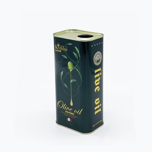 Boîte rectangulaire en fer blanc de 750 ml, imprimée sur mesure, de qualité alimentaire, pour huile comestible et huile d'olive - Product Image 2