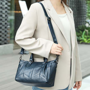 Cartera Luxury Genuine Leather Solid Color Open Closure Fashion Women's <b>Large</b> Capacity Shoulder & Crossbody <b>Handbag</b> - Product Image 2