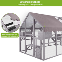 Catio Cage à chat en bois pour animaux de compagnie, grande cage à chat en bois, cage à chaton pour animaux de compagnie, housse résistante aux intempéries