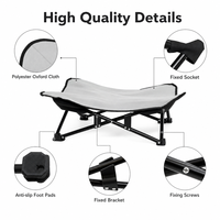 Lit surélevé pour chien en tissu Oxford 600D imperméable et pliable, avec revêtement en PVC, en forme de papillon, pour l'extérieur, vente en gros