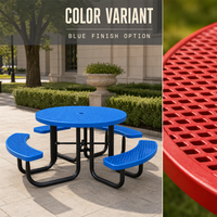 Ensemble de table et de chaises de jardin en acier recouvert de plastique, meubles de patio extérieur, résistant à la rouille, imperméable, pour cour arrière, véranda