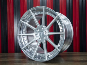 Jante en alliage d'aluminium multi-rayons de conception tendance avec lèvre argentée polie et face argentée brossée pour <span class=keywords><strong>Dodge</strong></span> <span class=keywords><strong>Viper</strong></span> <span class=keywords><strong>SRT</strong></span> <span class=keywords><strong>2006</strong></span> - Product Image 2