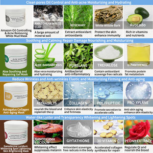 Maschera di fango di argilla bianca <span class=keywords><strong>amazzonica</strong></span> cosmetica OEM con fragranza di Avocado idratante e Anti-Acne controllo dell'olio per tutti i tipi di pelle - Product Image 2