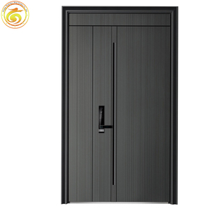 Fabricant chinois de premier plan de portes <span class=keywords><strong>d</strong></span>'<span class=keywords><strong>entrée</strong></span> en aluminium ignifugées personnalisées pour bâtiments commerciaux - Product Image 3