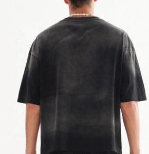 เสื้อยืดผู้ชาย 230gsm ผ้าฝ้าย 100% คอกลม แขนสั้น สไตล์สตรีท ทรงหนา คอหนา สีพื้น แบบซันเฟด รับสั่งทำ - Product Image 2