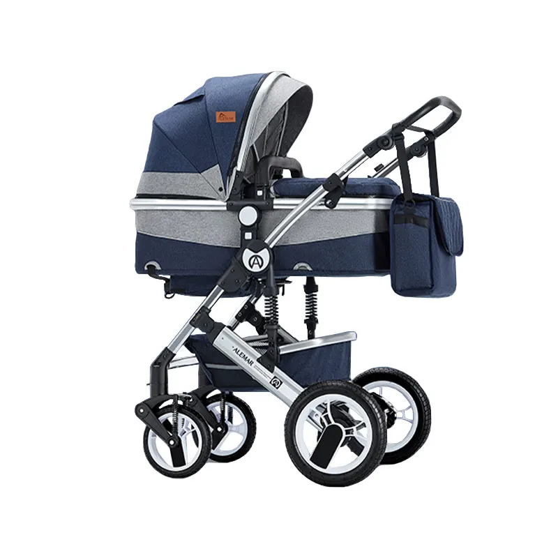 stroller 4 1 can sit lie down in both directions and carry shock absorbent folding high landscape baby strollers