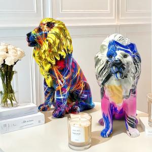 Nuevo Adorno de León Sentado Esculpido en Resina Epoxi de Estilo Chino, Decoración Creativa para Sala de Estar, Entrada y Hogar - Product Image 3