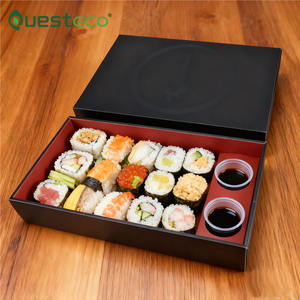 エコフレンドリーな高級折りたたみ寿司ボックスカスタムハイエンドリジッドギフト食品包装ファッションUVコーティングとエンボス加工 - Product Image 1