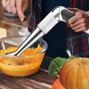 Coredless Hand Blender Plastic Stainless Steel <b>Battery</b> Li-ion 7.4V, 2000mAh USB Rechargeable 21-Speeds & Power 180W Shaker Cup B - Product Image 3